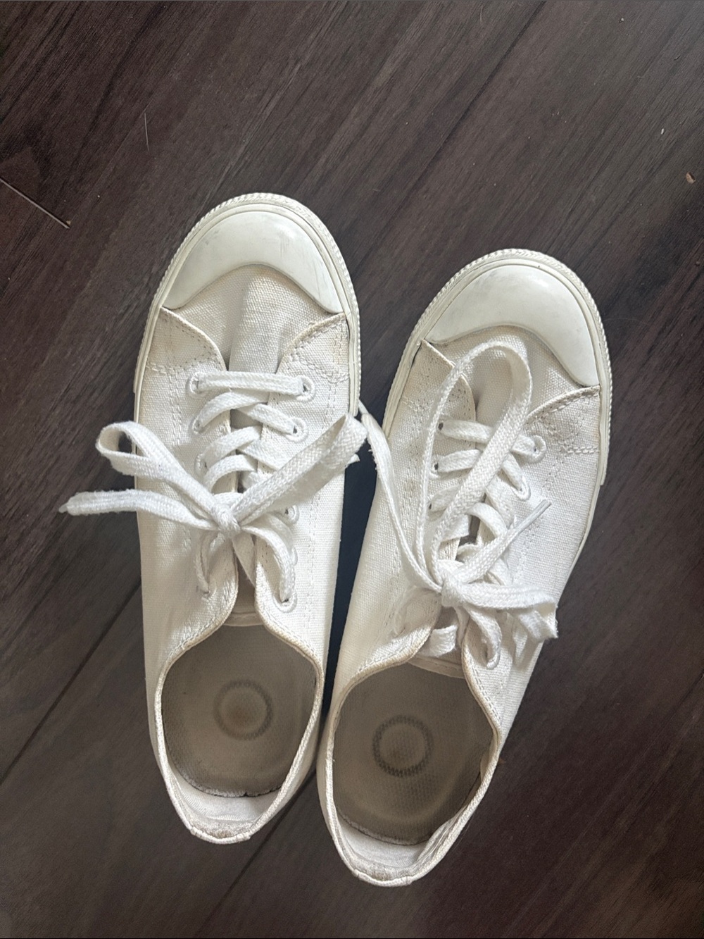 Classic White Canvas Low-Top Sneakers